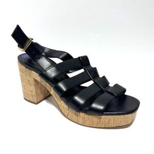 Michael Kors Womens Platform Sandals Black Size 8.5M
